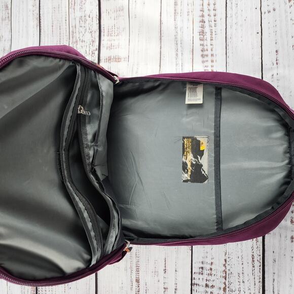 The North Face Pivoter Backpack Purple Orange FlexVent 28L CHJ9 Laptop Pack - Picture 7 of 12